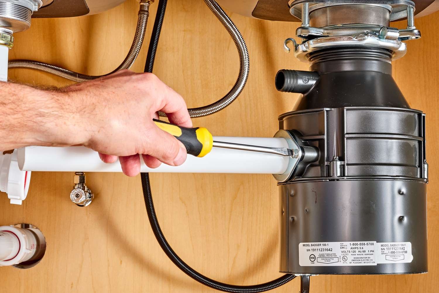 garbage disposal installation